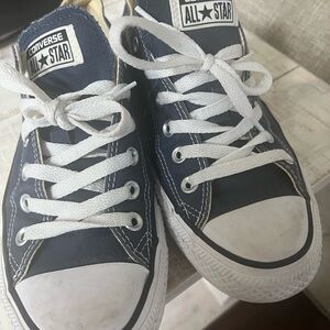 Converse Navy Blue All Star Sneakers (size 8)